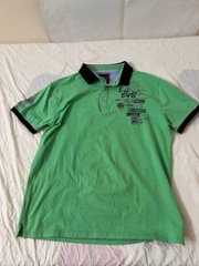 Be For You Sportswear Men’s Green Polo Shirt Graphic Embroidered Patches