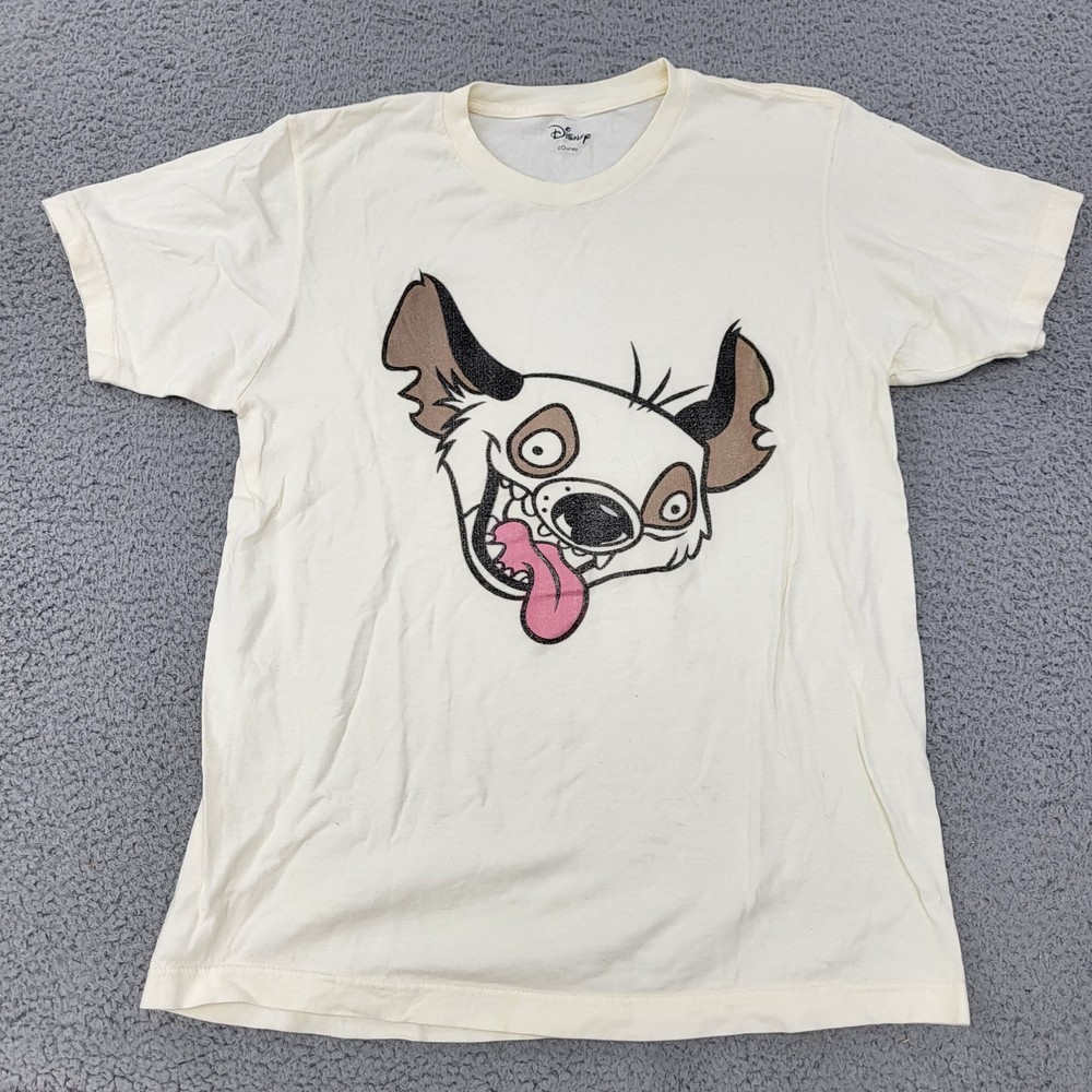 Disney The Lion King Hyena Shirt Mens Small Cream Ivory Graphic