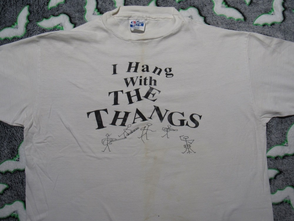 Vtg 1990 THE THANGS Wash DC Band T-SHIRT XL 80s/90s Roots Country Rock Music CD