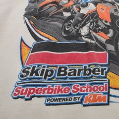 Vintage Skip Barber Superbike School Shirt Men’s XL White Short Sleeve KTM USED