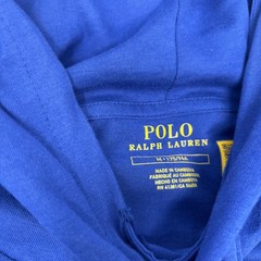 Polo Ralph Lauren Mens Medium Blue Drawstring Hooded Long Sleeve Shirt