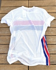 adidas mens white retro luxe super thin retro slim fit running climacool T-shirt