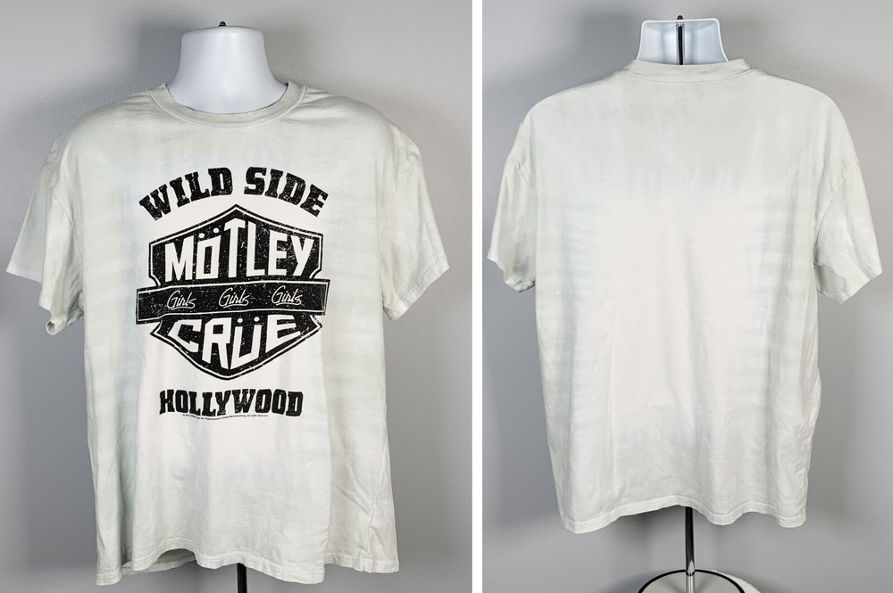 Motley Crue Girls Girls Girls Wild side Hollywood T Shirt Mens Large