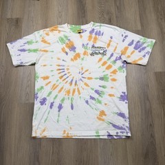 Chinatown Market Shirt Mens 2XL White Tie Dye Spiral Logo Back Hit Graphic Tee