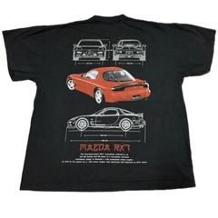 Mazda RX-7 AOP Vintage RARE Car 90s Motor Race XL Single Stitch T-Shirt REPRINT