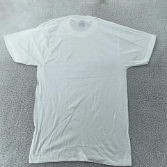 Vtg Blank White DPSC by BVD Shirt Mens Small 100% Combed Cotton Crewneck Plain
