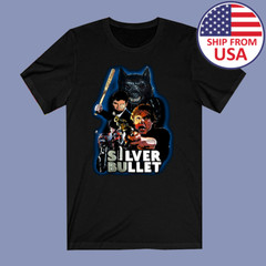 Stephen King’s Silver Bullet Men’s Black T-Shirt Size S to 3XL