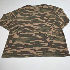 Magellan Outdoors Thermal Shirt Mens Medium Green Camo Waffle Knit Long Sleeve