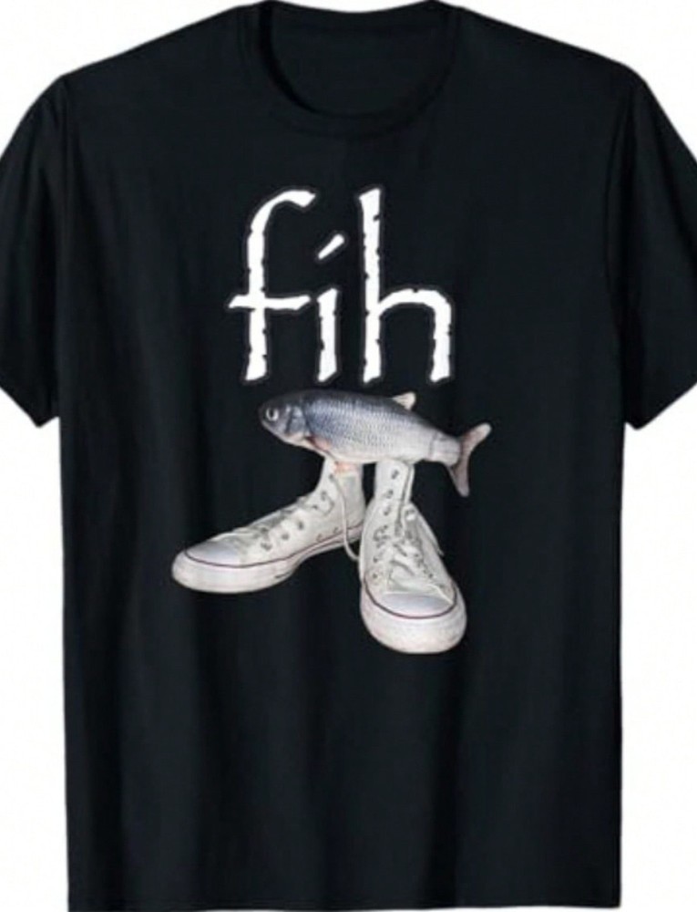 Fih Shoes Fish Funny Misspelled Fish Meme Fih Calling Humor T-Shirt