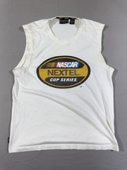 Vintage NASCAR White Muscle Tee Size Men’s XL
