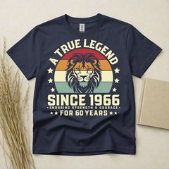 60th Birthday T Shirt Born In 1966 Gift 60 Year Old T-Shirt True Legend Sixty