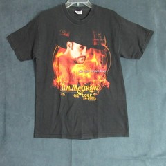 Vintage Tim McGraw T Shirt Mens Medium Black On Tour 2001 Country Music Y2K Tee