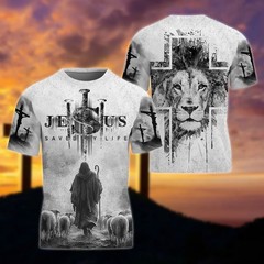 Custom Jesus Saved My Life All Over Print Shirt 3D Shirt Fullsize S-5XL