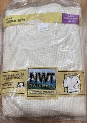 NWT Naturals Thermal Shirt. Undershirt Warm White XL. Winter Clothes, Long Johns