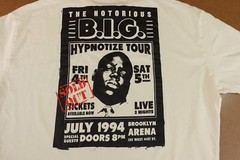 ASOS DESIGN Unisex Size Large Off White Oversized Biggie Smalls Graphic T-shirt