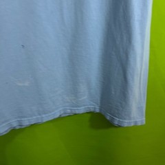 Anvil Goalie Monkey Hockey Graphic T-Shirt Mens Large Light Blue Short Sleeve
