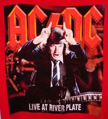 AC/DC Live At River Plate Shirt Men’s Large Red Graphic Adult Shirt New