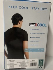 32 Degrees Cool Men’s 3 Pack Short Sleeve Crew Neck Tee T-Shirt BLACK MEDIUM Dry