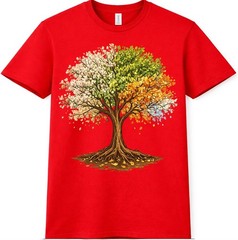 Tree Four Seasons T Shirt Spring Summer Fall Winter Nature Graphic Tee