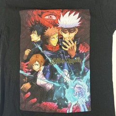 Jujutsu Kaisen T-Shirt Men S And M Black Graphic Print 100% CrunchyRoll Anime