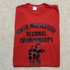 Vtg 70s Sportswear Shirt Mens Large North Midwestern Championships 1978 Retro
