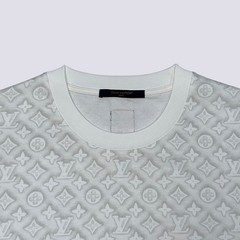 Louis Vuitton LV Monogram Logo Short Sleeve Cotton Crewneck T-Shirt White Size L