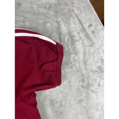 Adidas Originals Trefoil T-Shirt Large L Maroon White 3-Stripes Crewneck Cotton