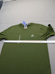 New Adidas Trefoil Essentials Tee Shirt Mens Size Large Tech Olive TShirt