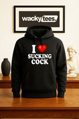 I Love Sucking C*ck I Heart Funny Adult Humor Graphic Tee Shirt