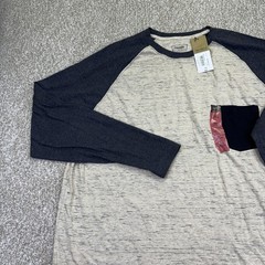 NEW Foundry Pocket T Shirt Mens Size 2XLT Beige Gray Long Sleeve Raglan