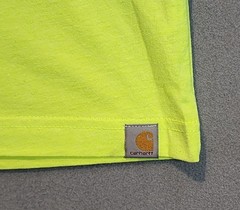 Carhartt Hi Vis Safety T Shirt XL Lime Yellow ASC Sabertooth Logo NWT