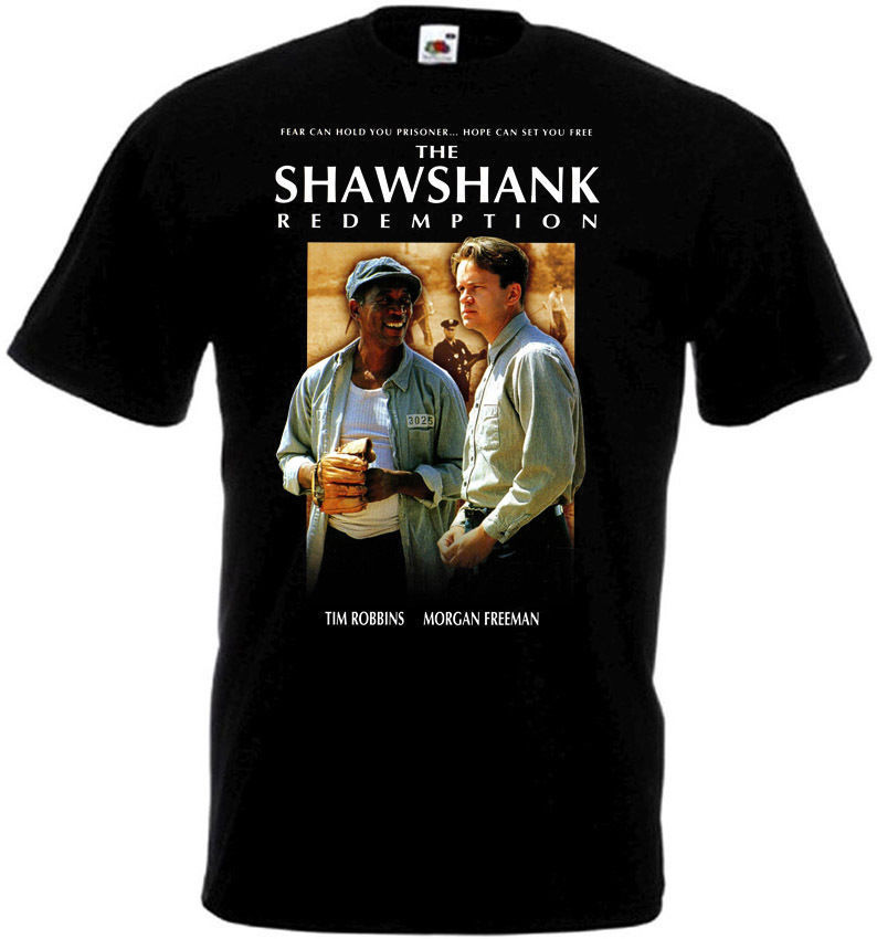The Shawshank Redemption v1 T shirt black movie poster all sizes S-5XL