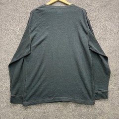 RedHead Thermal Shirt Mens L Dark Green Long Sleeve Waffle Knit Fleece Thermal
