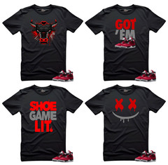 Shirt To Match Jordan 4 Toro Bravo Sneaker Matching Shirts -Dripping Black Tees