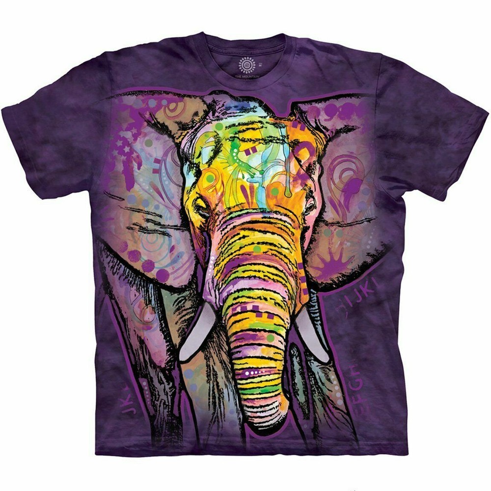 The Mountain African Russo Elephant Tusks Elephants Animal Purple Shirt M-3X