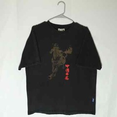 Pandak Chinese Horse Art Graphic Tee Mens XL Black Short Sleeve Crewneck Shirt