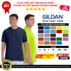 Gildan G420 Adult 100% Polyester Jersey Knit Short Sleeve Performance T-Shirt