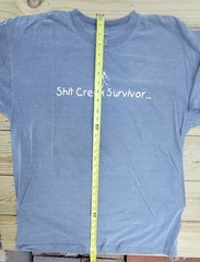 Sh!t Creek Survivor T-shirt Charcoal Grey XL 100% Heavy Cotton