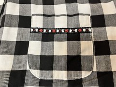 Vintage Fritzkittel Black/White Checkered Shirt Dress Maxi Women’s XL