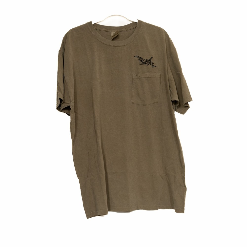 Authentic Pigment Mens Brown T-Shirt Pocket Short Sleeve Round Neck Size XL