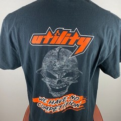 Utility T-Shirt Mens Front Back Graphic Skull We Have No Competition XL