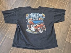 7th Annual Ocean City Bike Week Men’s Black Tshirt Size 3Xlarge 2007 Motorcycle