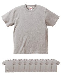 United Athle 5942-01 6.2oz Premium T-shirt 10 Piece Set Men’s (Mixed Gray, XS)