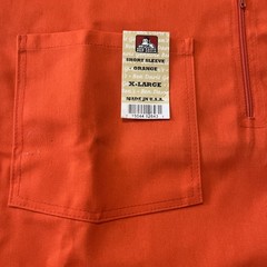 Ben Davis 1/4 Zip Shirt Orange Mens Size XL classic work skate NWT