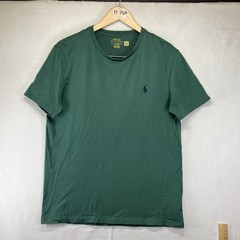 Polo Ralph Lauren Mens Tee Shirt M Green Cotton Crew Neck Logo Preppy Minimalist