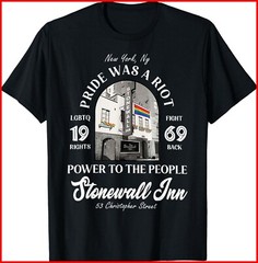 Stonewall Inn LGBTQ History Pride Was A Riot Gay Pride Black Cotton Shirt S-5XL