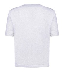 STILE LATINO t-shirt linen cotton EU 52 US 42 light gray melange normal fit