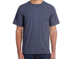 Hanes Mens Comfort Wash USA Cotton T-Shirt 2XL Anchor Slate Blue Gray Crew Neck