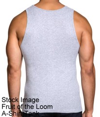 10 Blue Gray Red Small S 34-36 Inch A-Shirt Tanks Fruit Of The Loom CH 86-91 CM