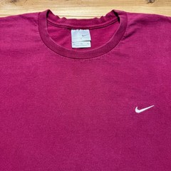 Vintage Y2K Nike Mini Swoosh Embroidered Blank Short Sleeve Crewneck Shirt – XL